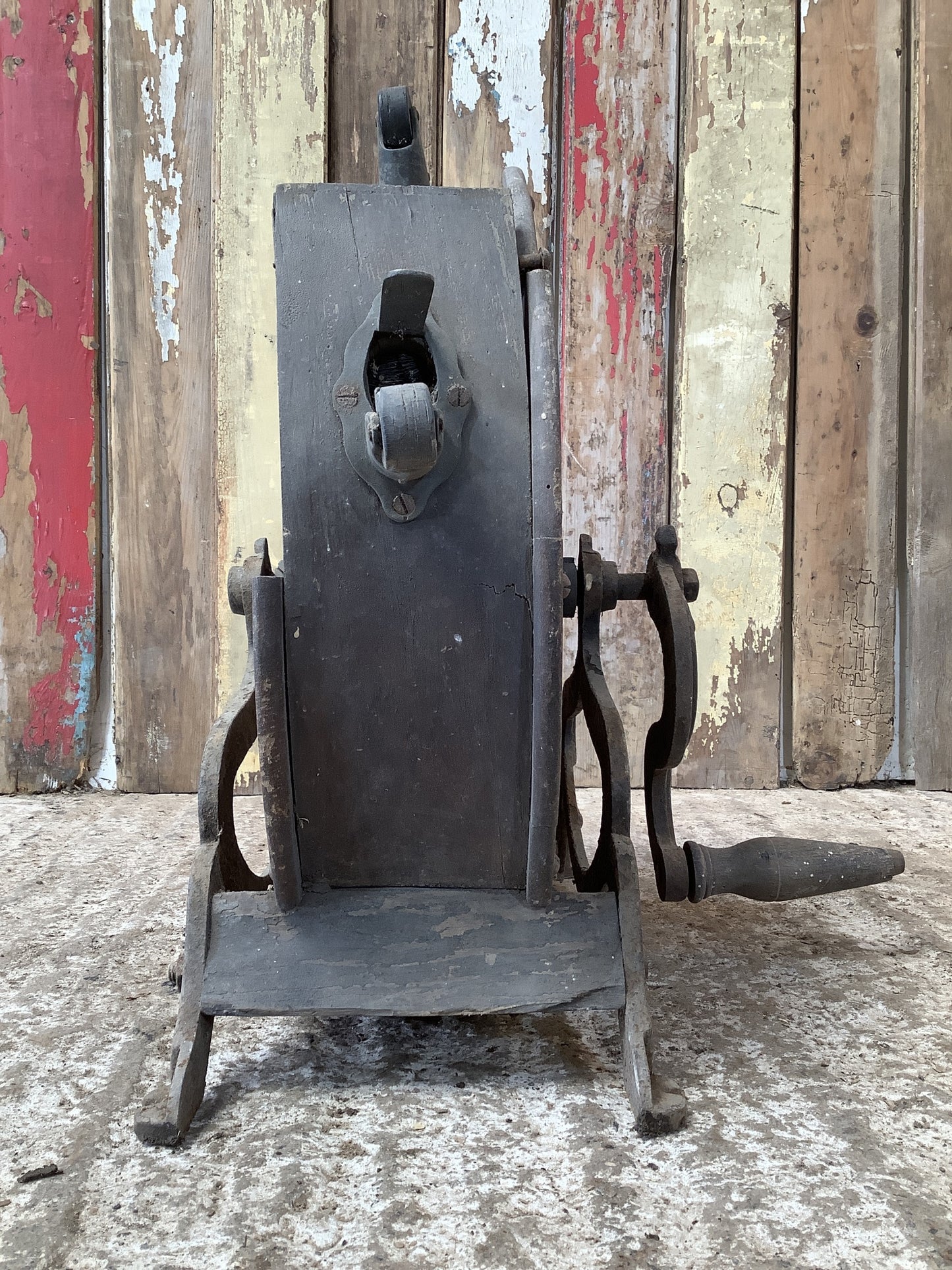 Vintage Old Cast Iron & Pine Knife Sharpener (Spares & Repairs)