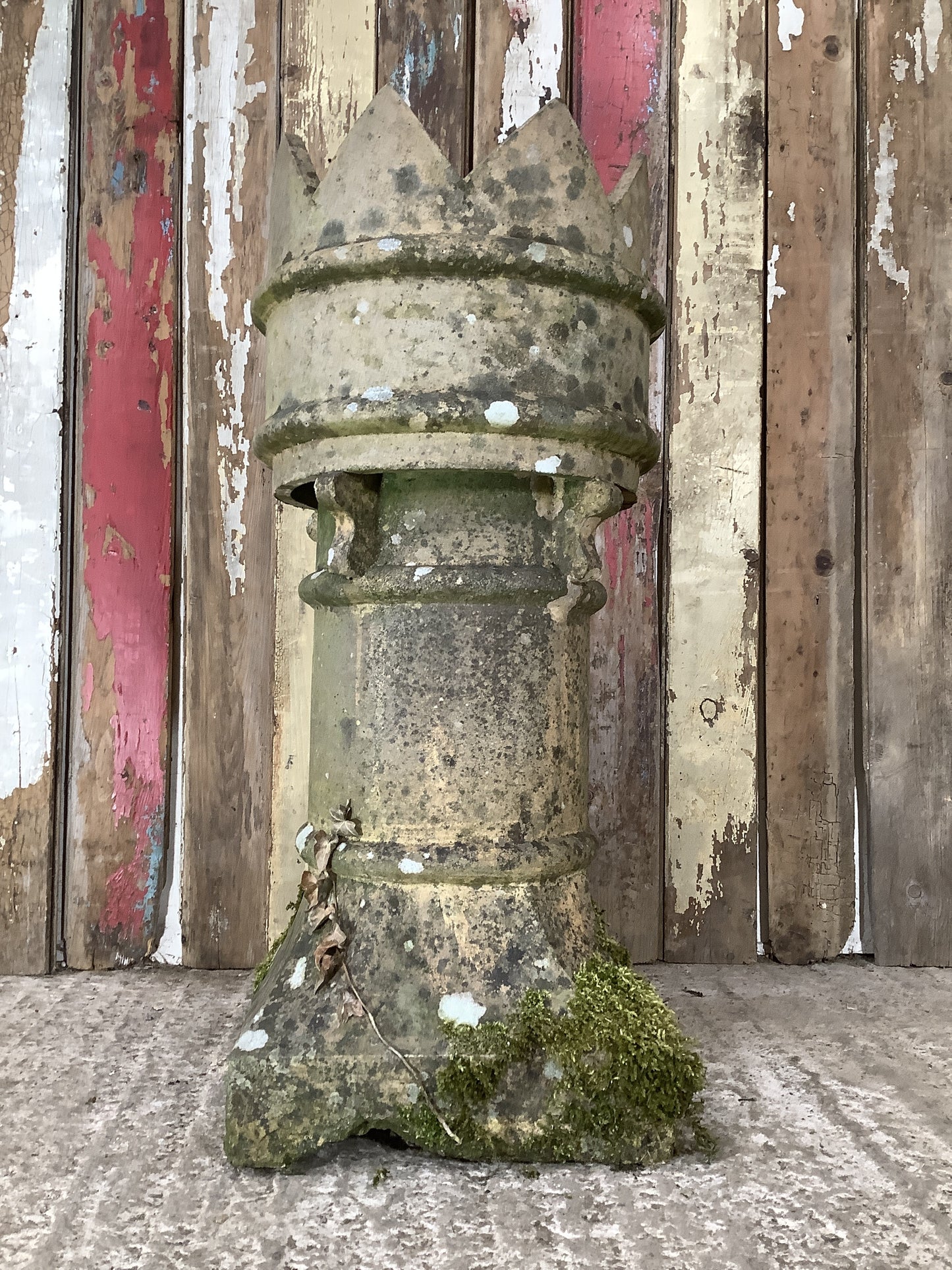 Old Yellow Buff Clay Crown Bishop Chimney Pot 2'6"Hx1'1"W