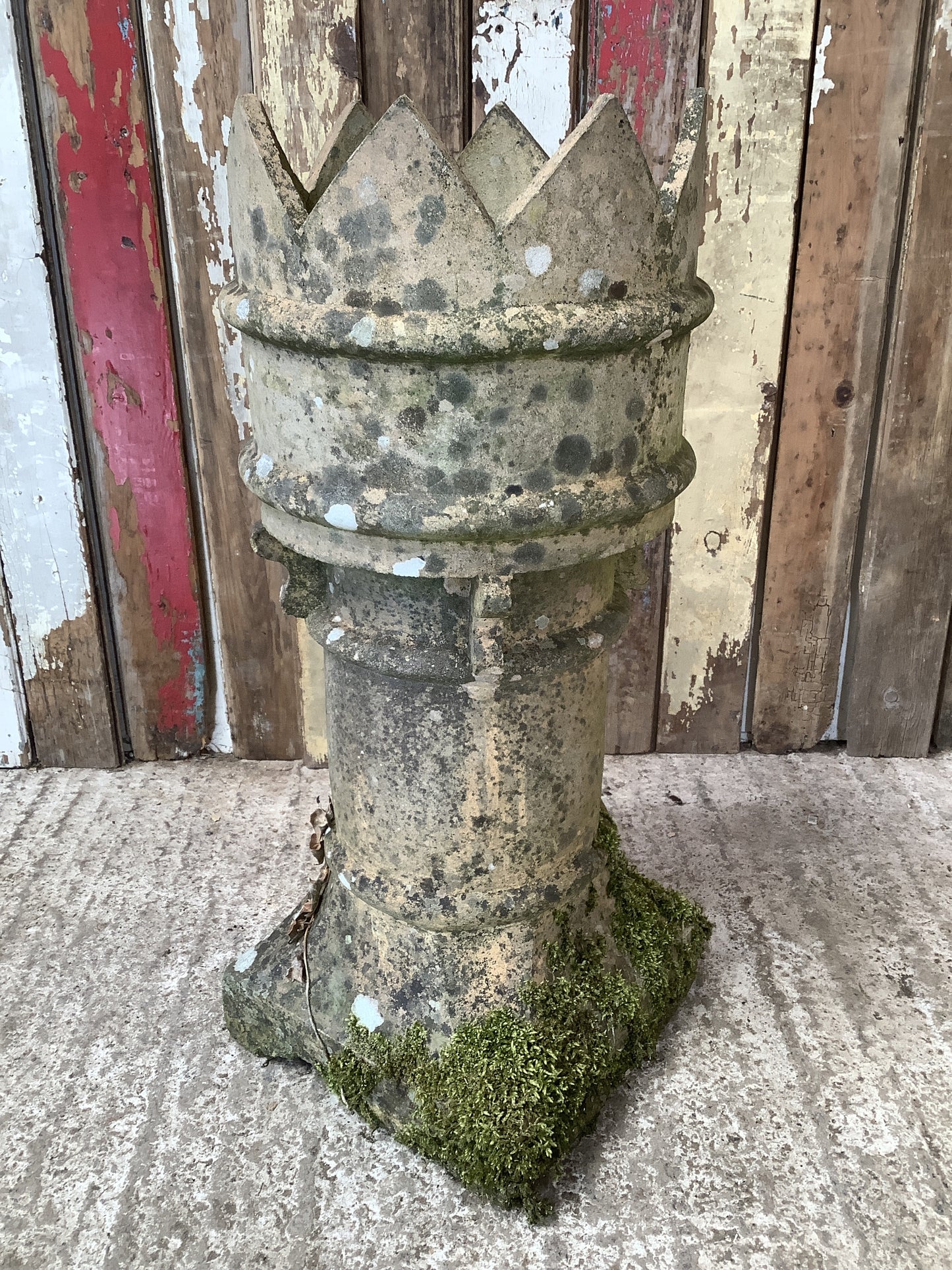 Old Yellow Buff Clay Crown Bishop Chimney Pot 2'6"Hx1'1"W