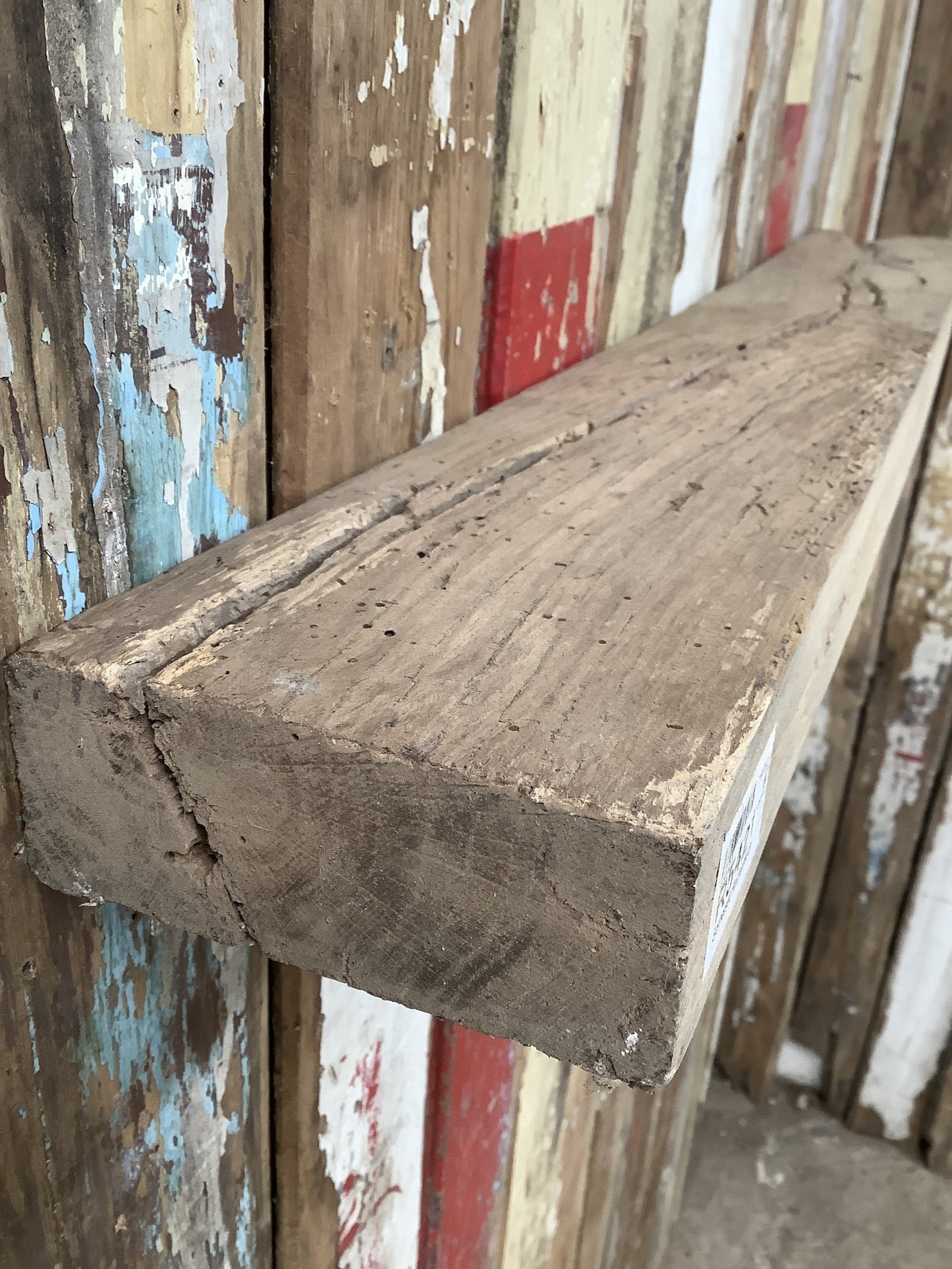 Reclaimed Rustic Solid English Oak Floating Shelf Plank