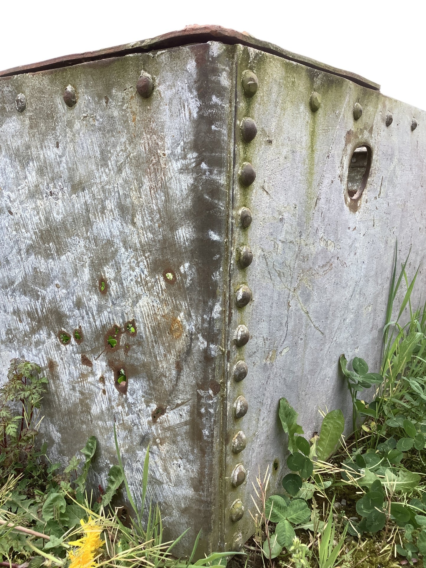 Vintage Galvanized Rivited Old Water Tank Perfect Garden Rasied Bed Surround