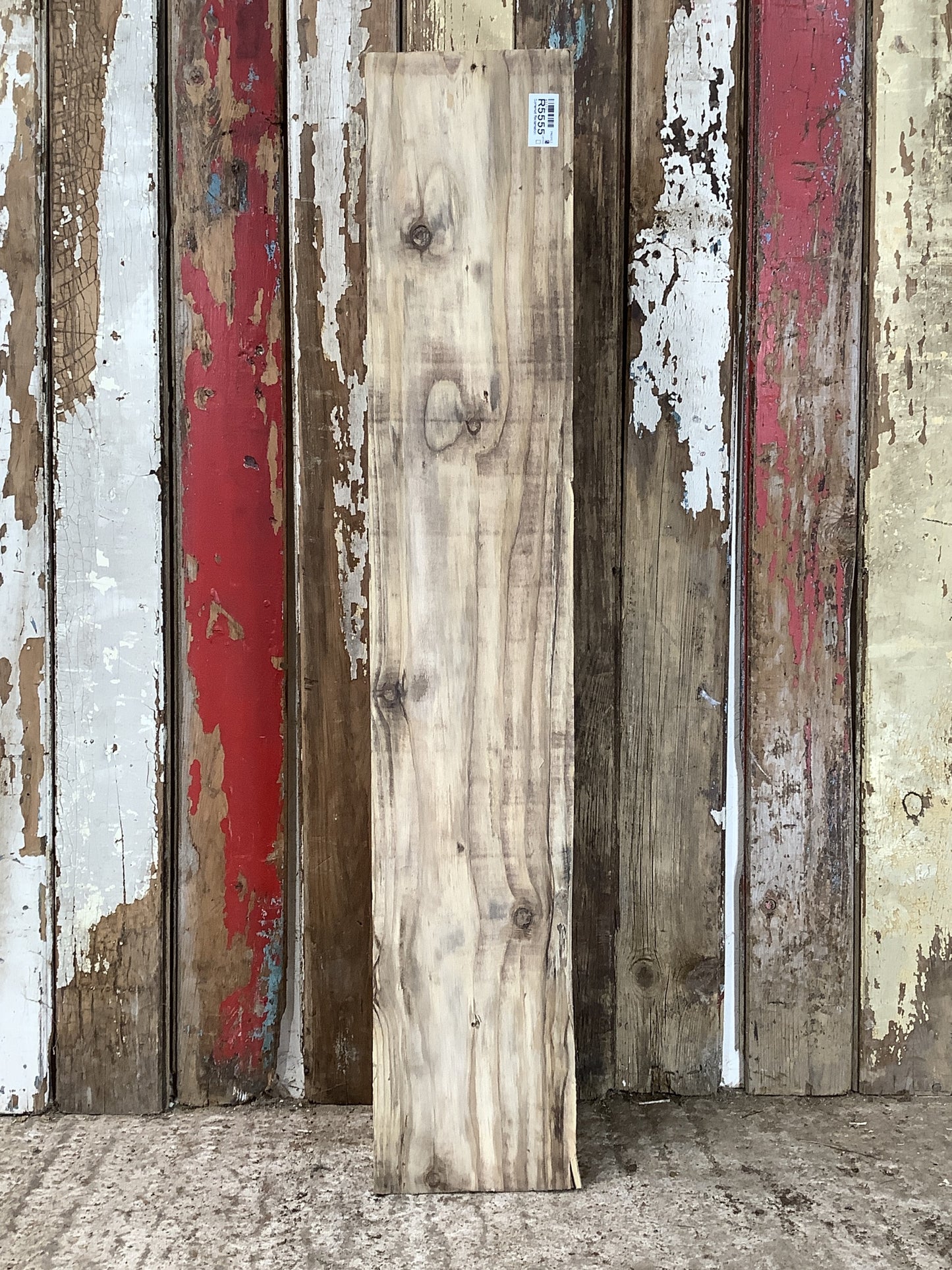 3'1" L Old Chunky Solid Pine Timber Fireplace Beam