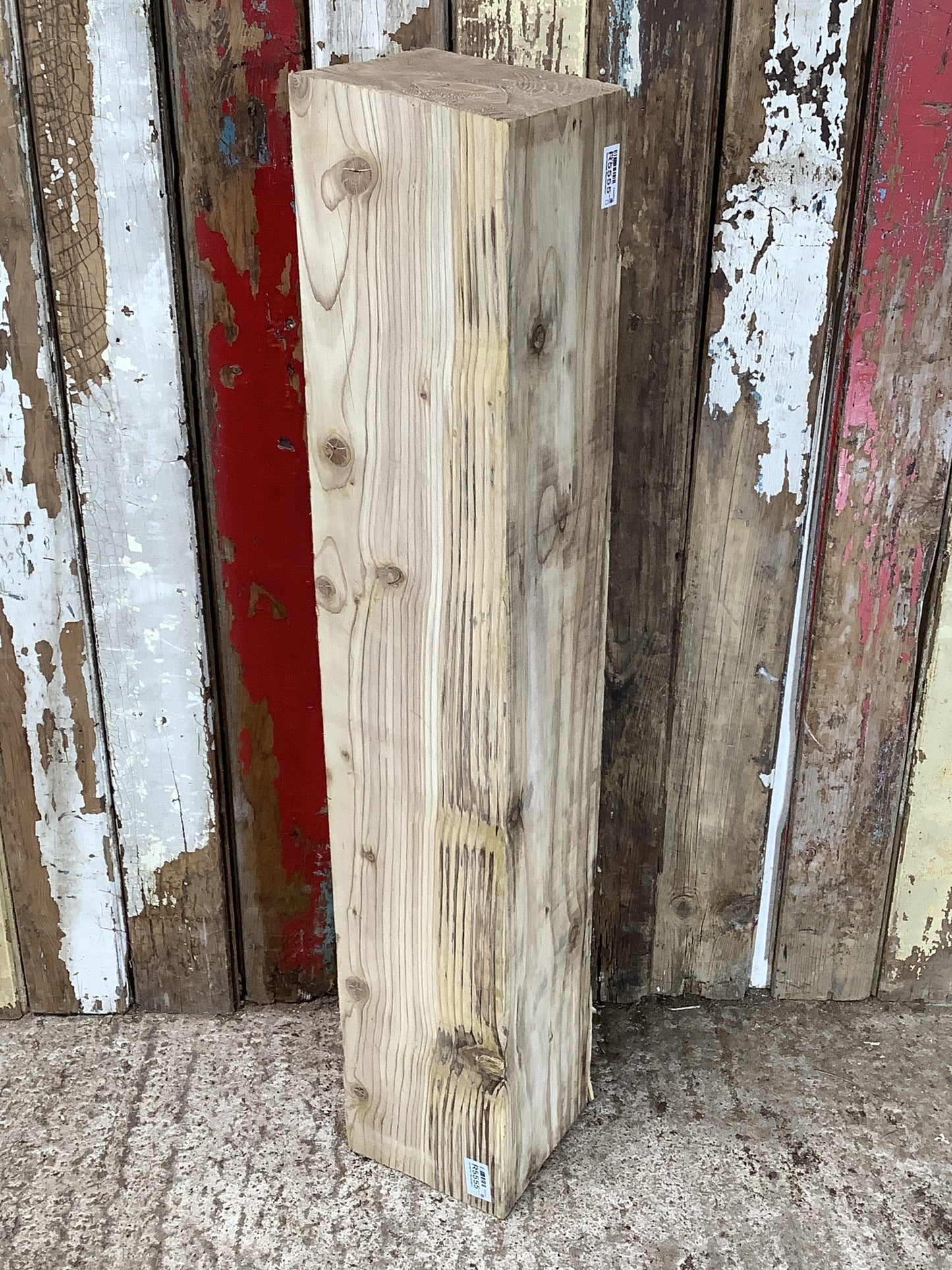 3'1" L Old Chunky Solid Pine Timber Fireplace Beam