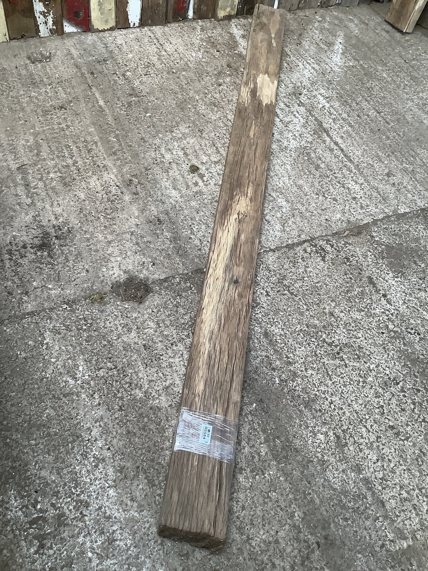 7'2" L Reclaimed Old Solid Oak Timber Post Joist Beam