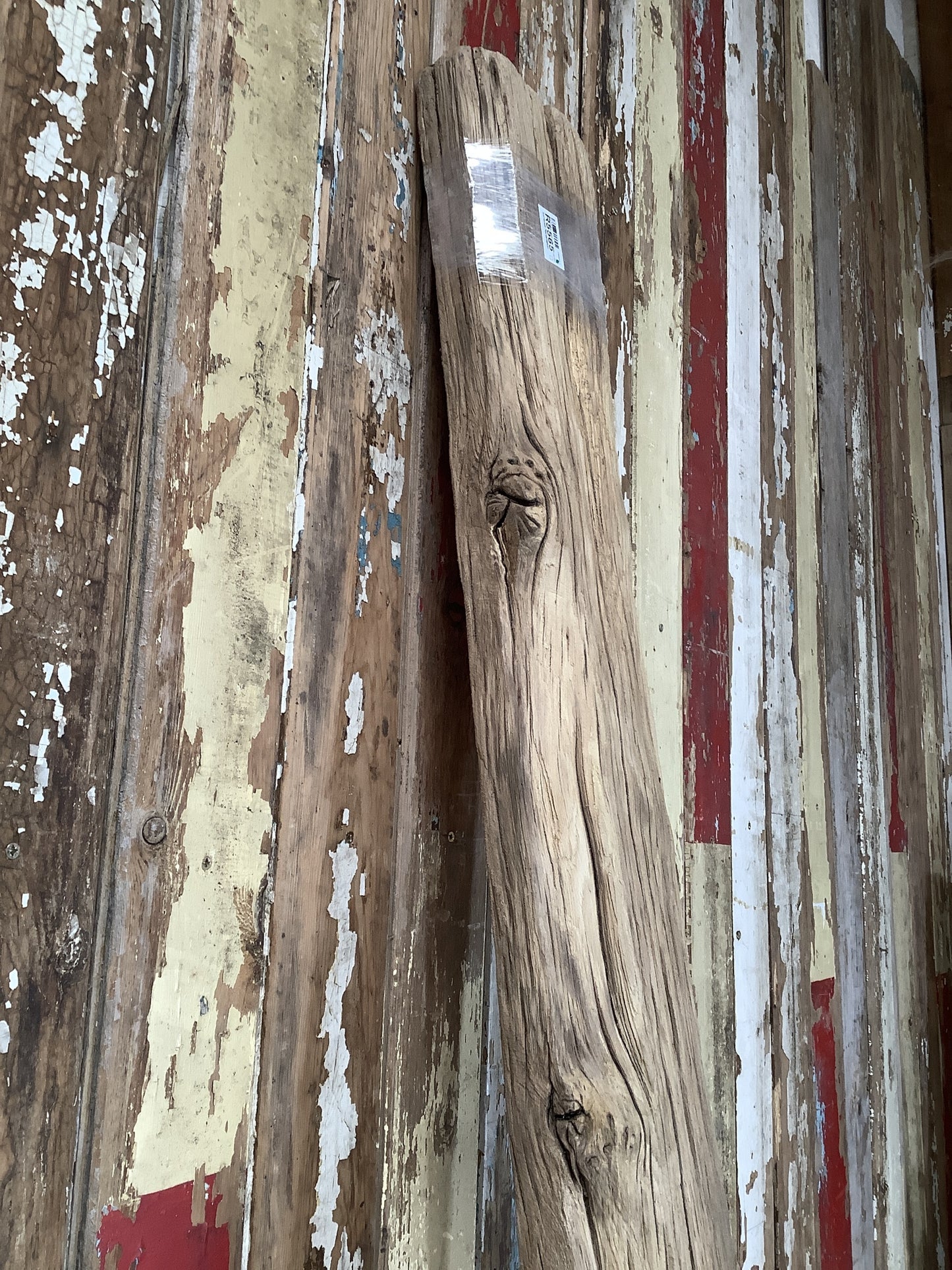 7'3" L Reclaimed Old Solid Oak Timber Post Joist Beam