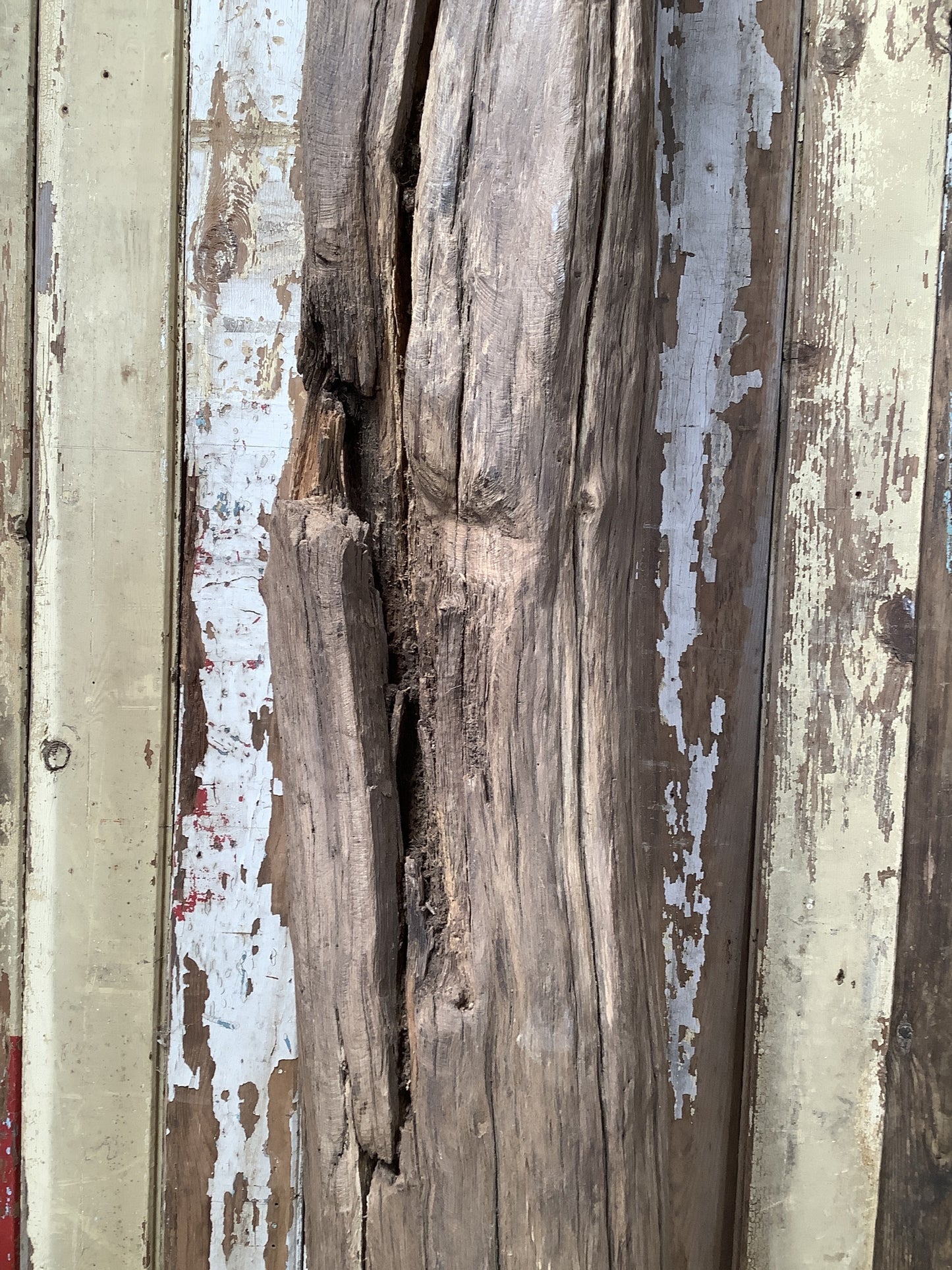 7'11" L Reclaimed Old Solid Oak Timber Post Joist Beam