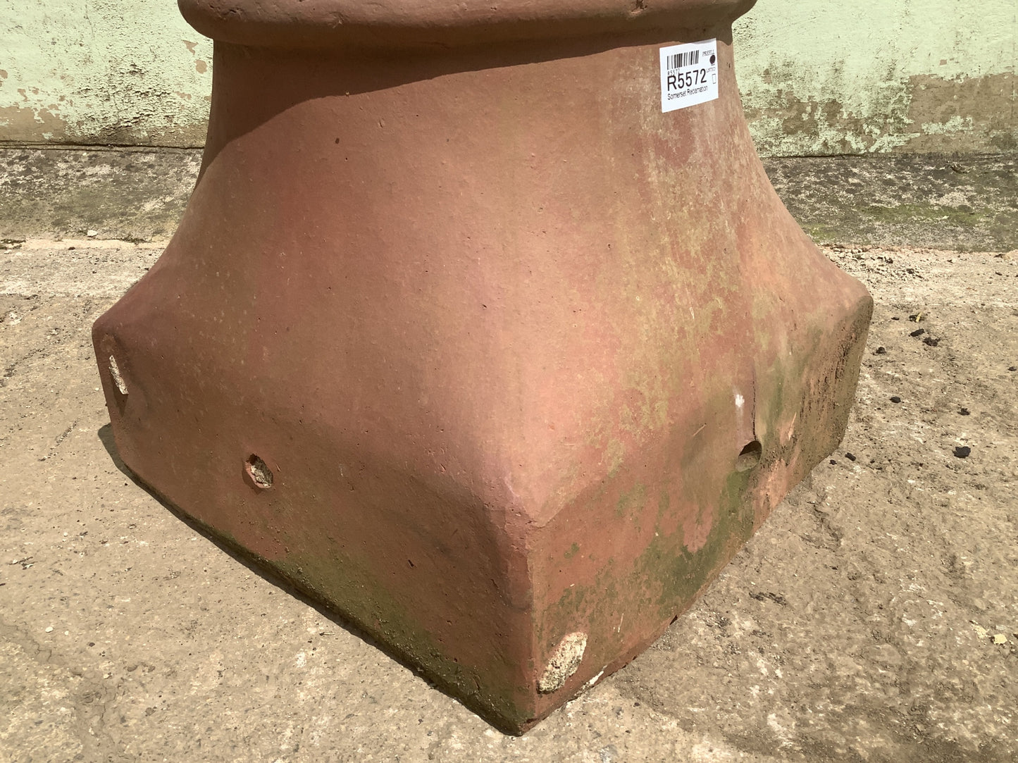 2'7"H Old Clay Terracotta Red Chimney Pot Garden Planter