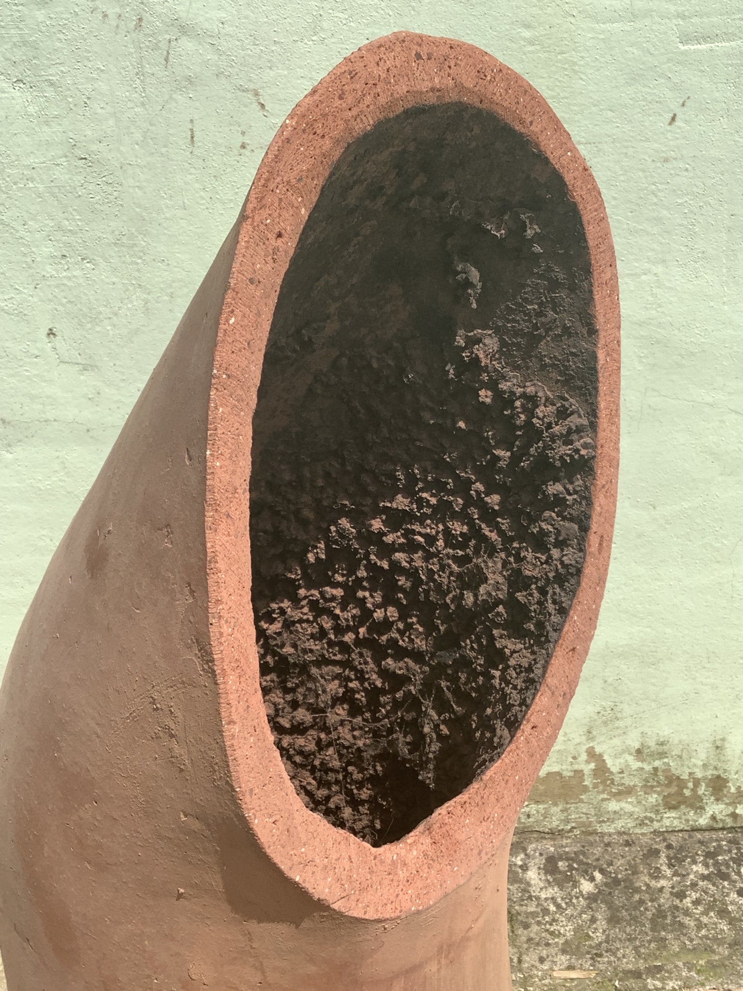 2'7"H Old Clay Terracotta Red Chimney Pot Garden Planter