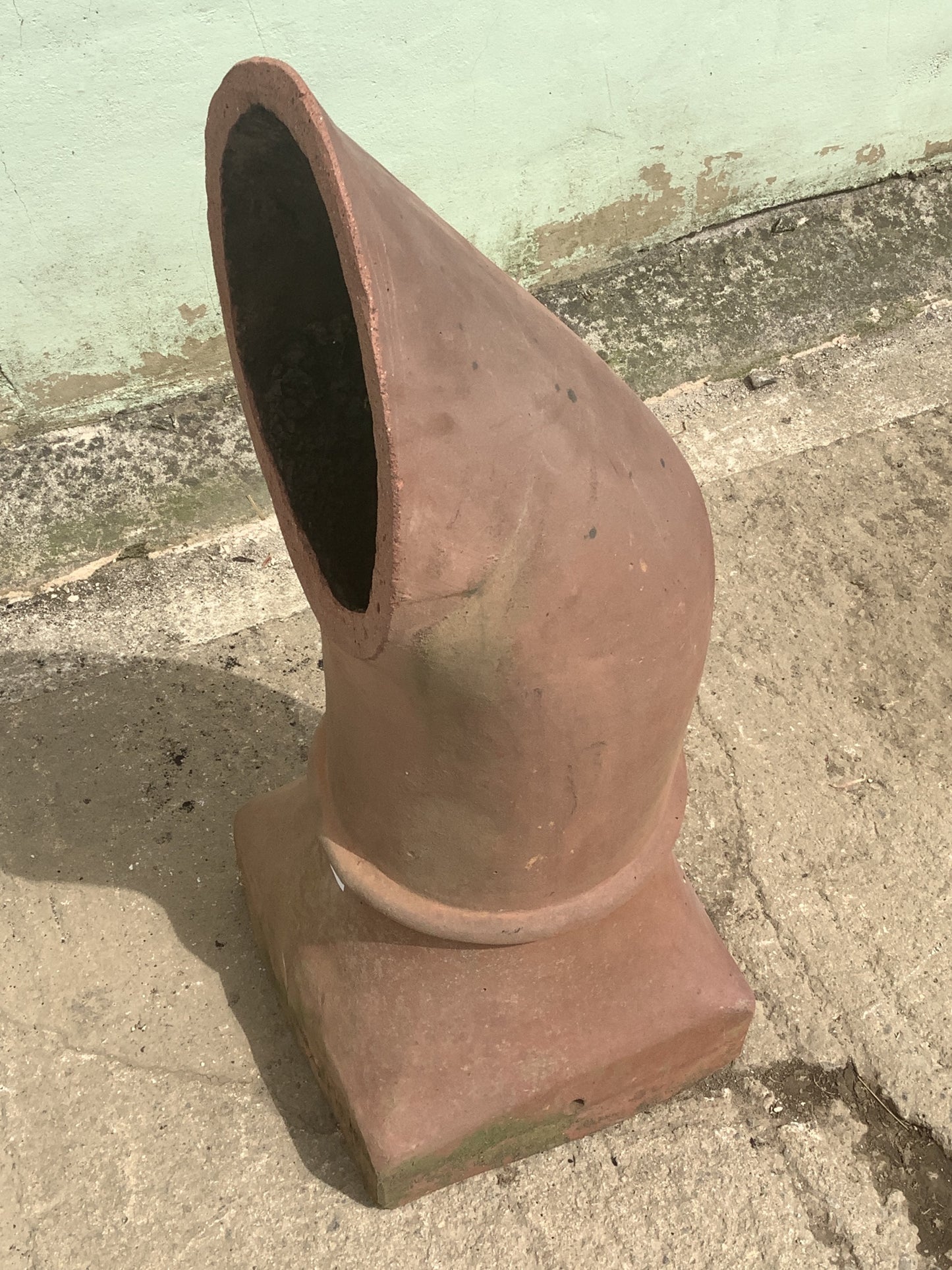 2'7"H Old Clay Terracotta Red Chimney Pot Garden Planter