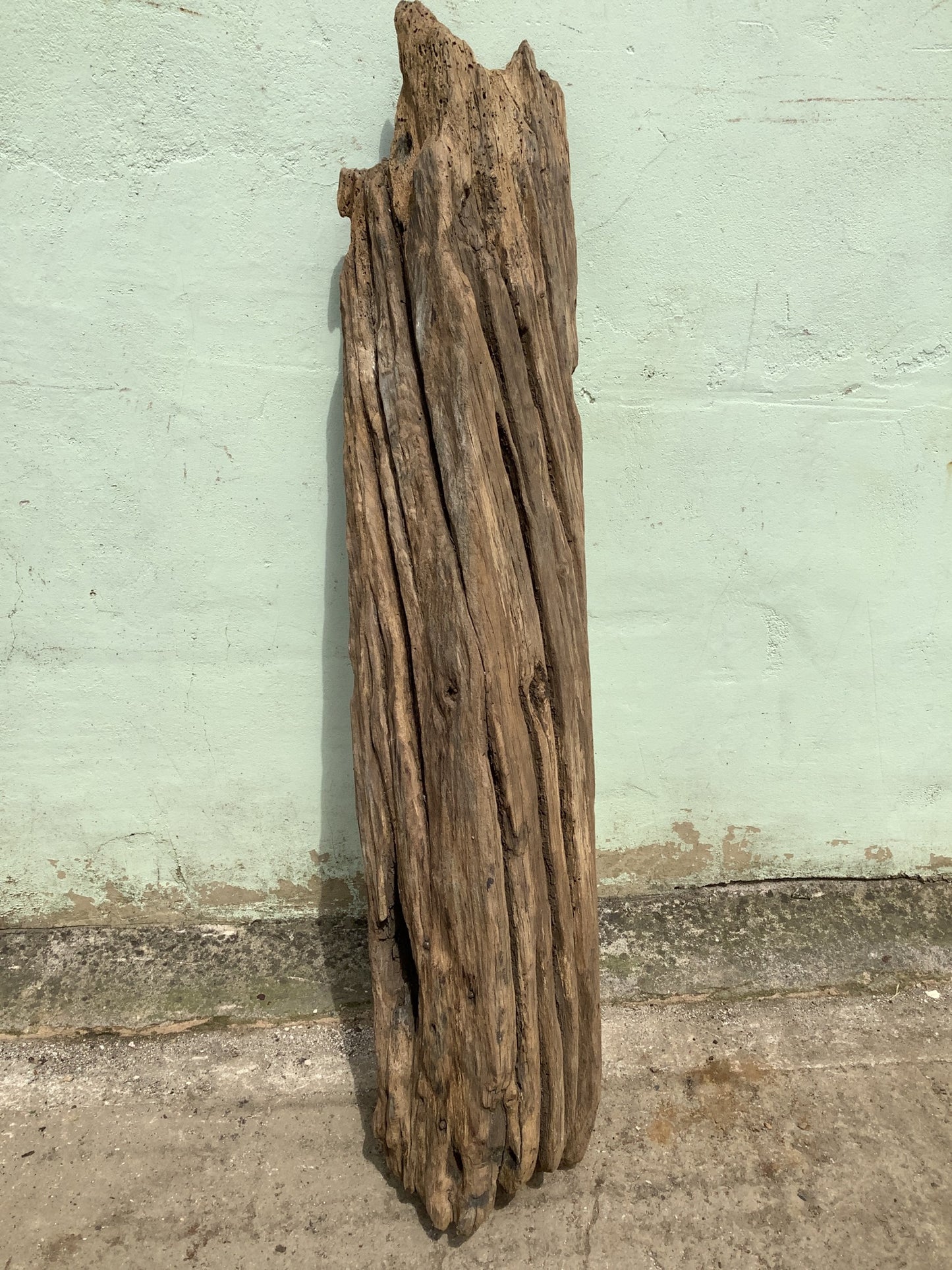 4'0" Long Old Solid English Oak Reclaimed Seasoned Rustic Fireplace Beam Post