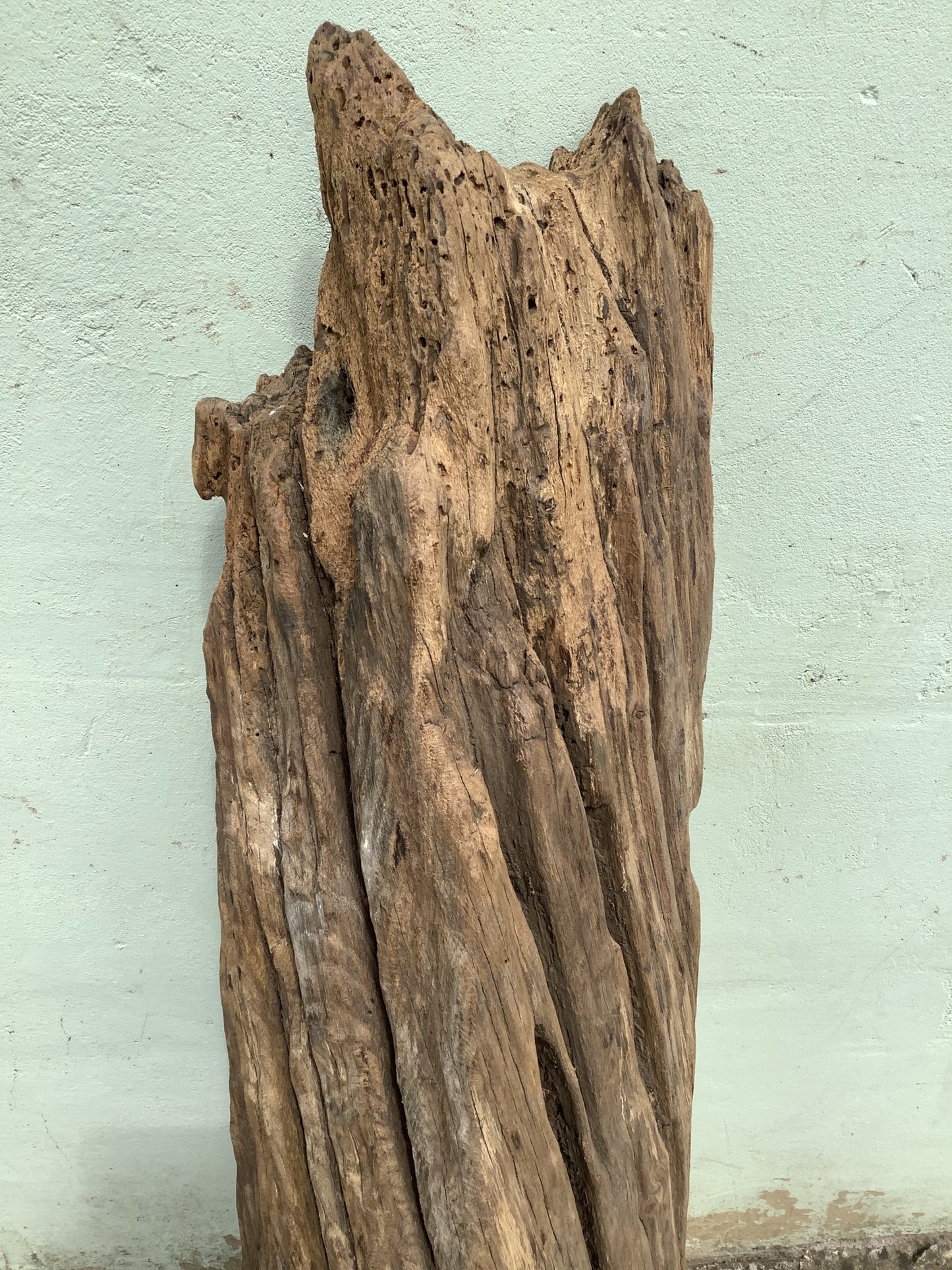 4'0" Long Old Solid English Oak Reclaimed Seasoned Rustic Fireplace Beam Post