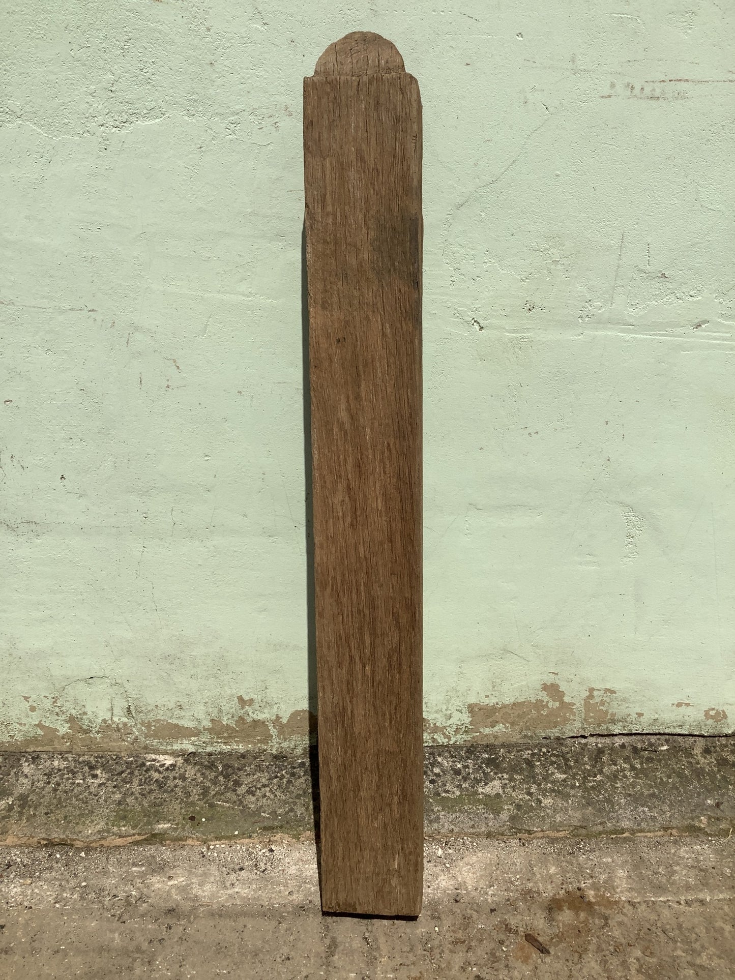 3'9" Long Old Solid English Oak Reclaimed Seasoned Rustic Fireplace Beam Post