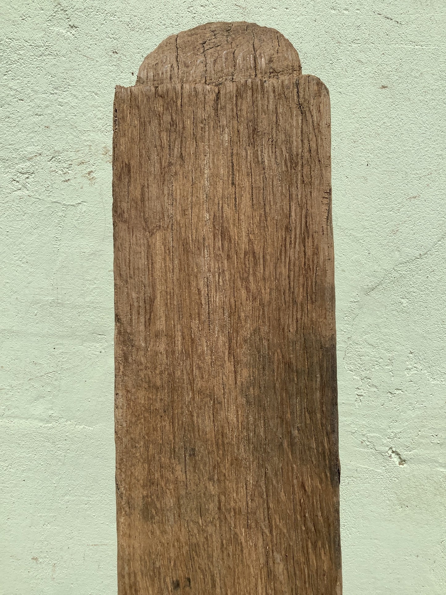 3'9" Long Old Solid English Oak Reclaimed Seasoned Rustic Fireplace Beam Post