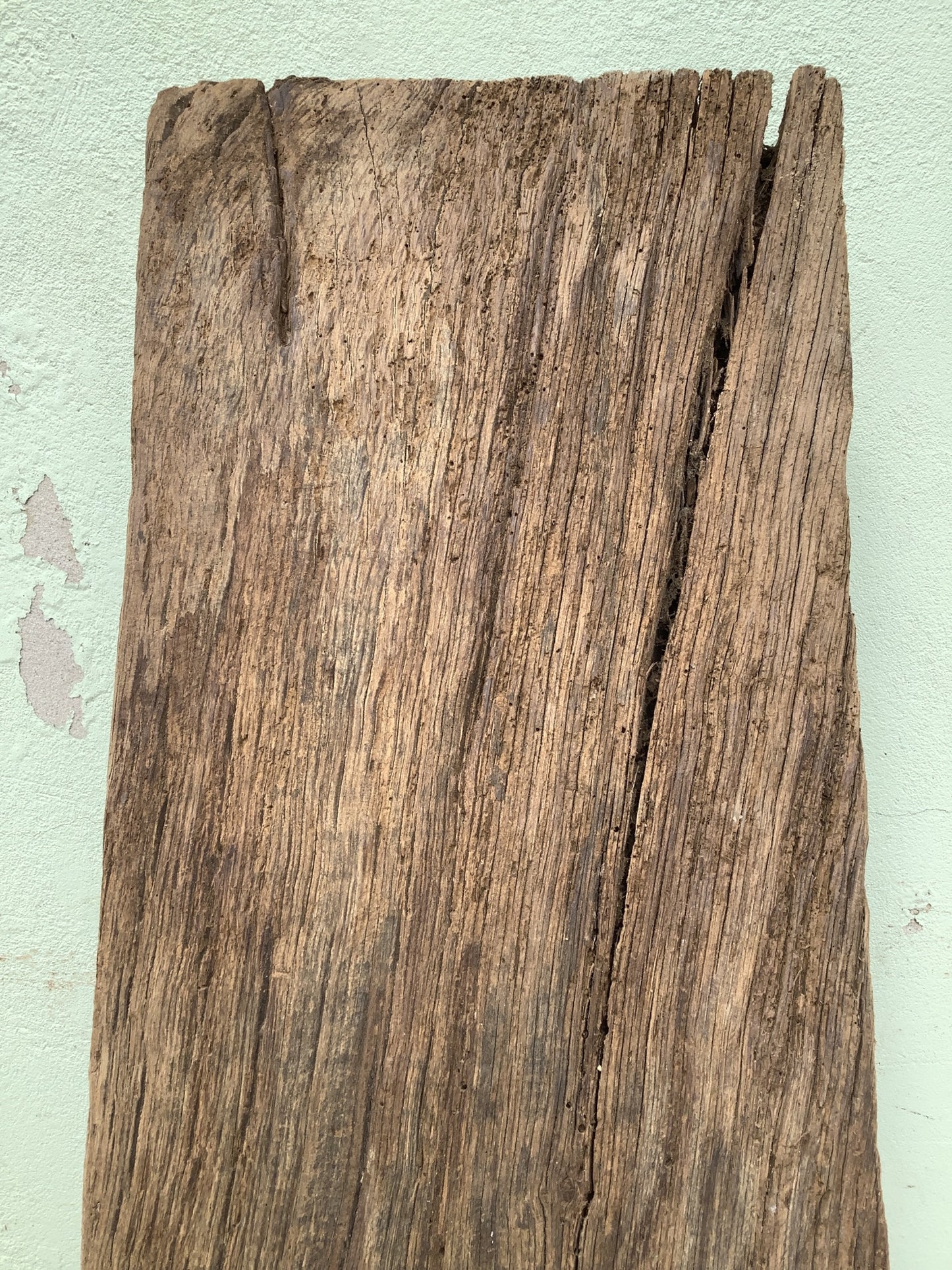 6'0" Long Old Solid English Oak Reclaimed Seasoned Fireplace Beam Post