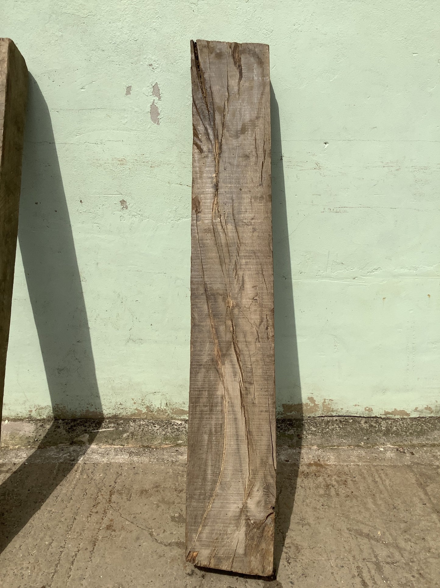 6'0" Long Old Solid English Oak Reclaimed Seasoned Fireplace Beam Post