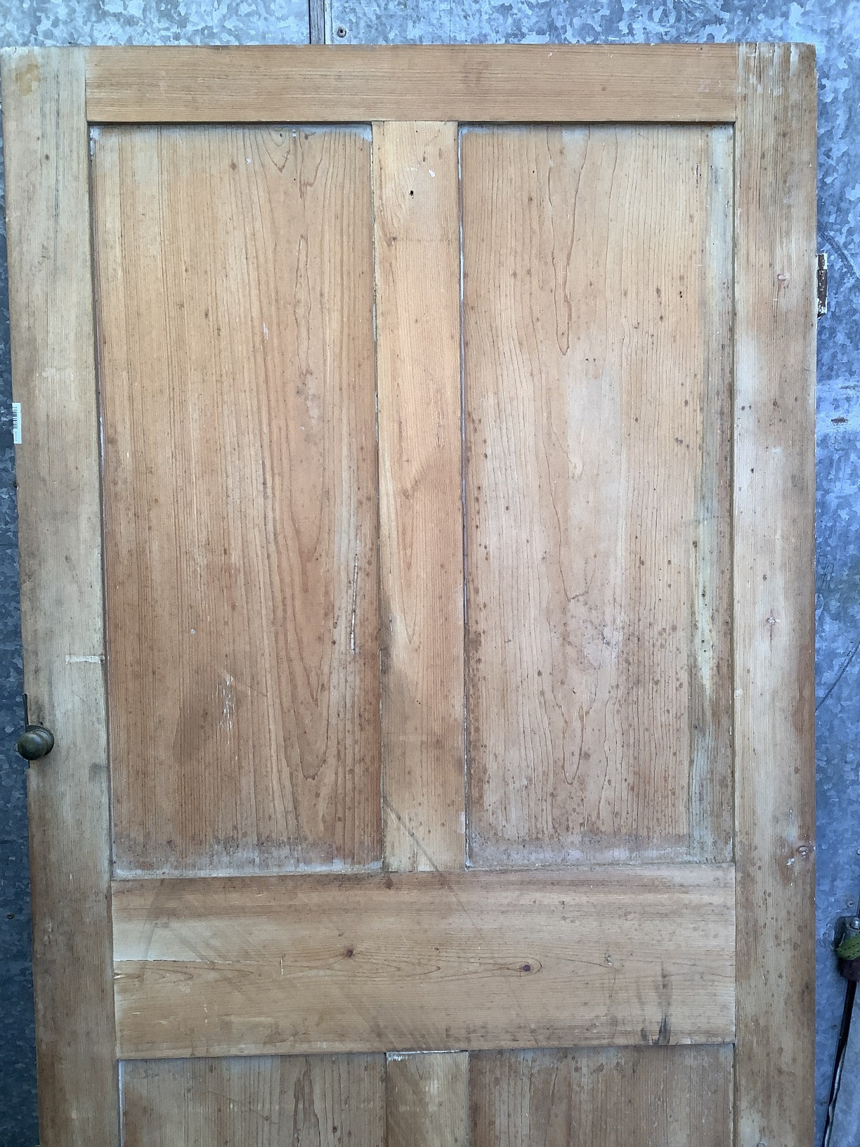 32 7/8"X71" Victorian Internal Stripped Pine Four Panel Door 2 over 2 Reclaimed