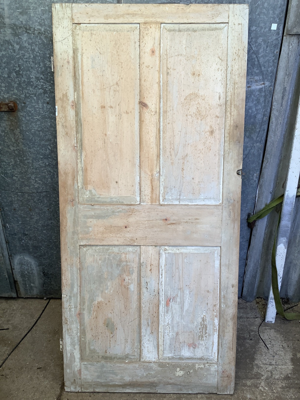 32 7/8"X71" Victorian Internal Stripped Pine Four Panel Door 2 over 2 Reclaimed