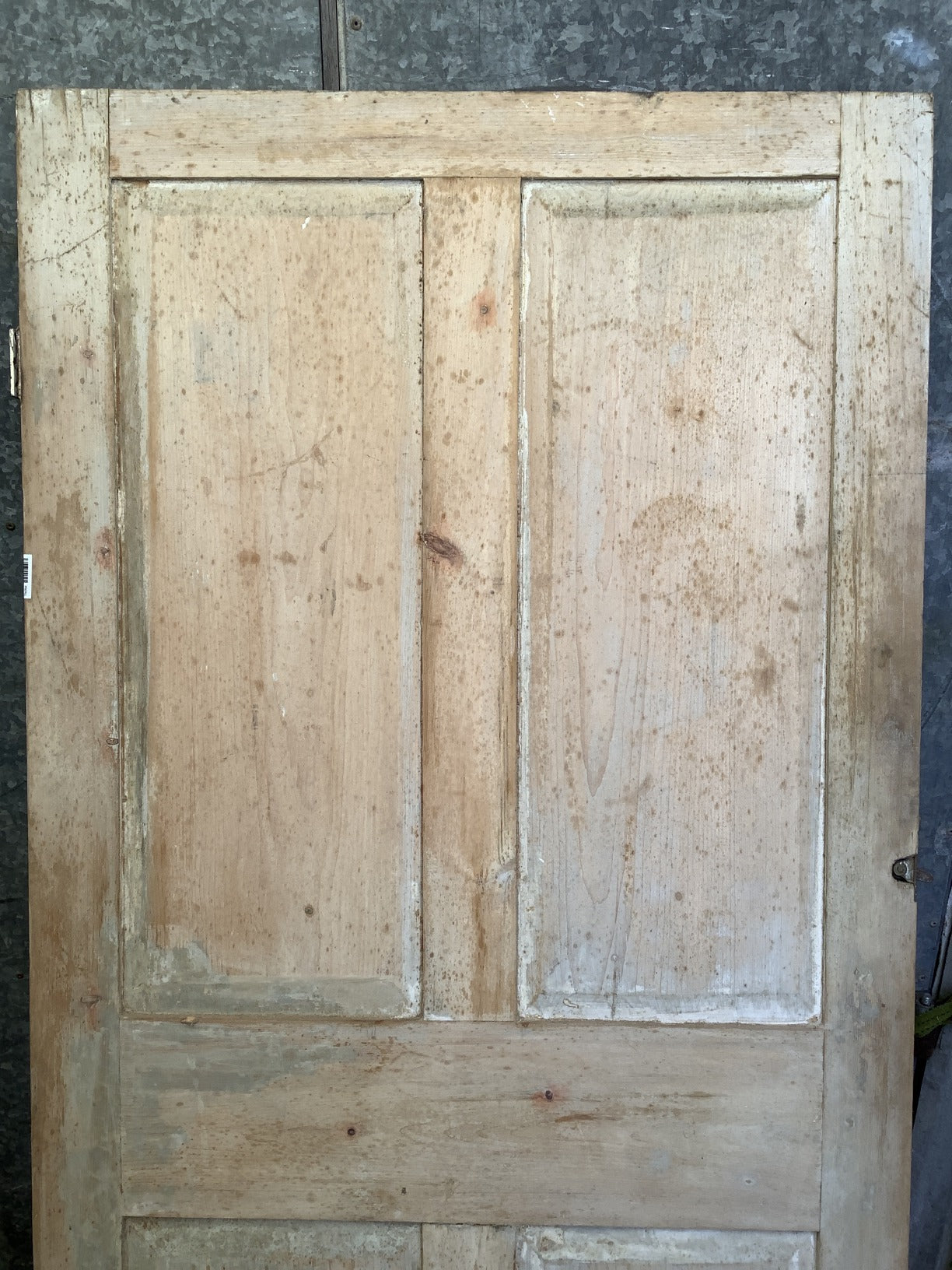 32 7/8"X71" Victorian Internal Stripped Pine Four Panel Door 2 over 2 Reclaimed