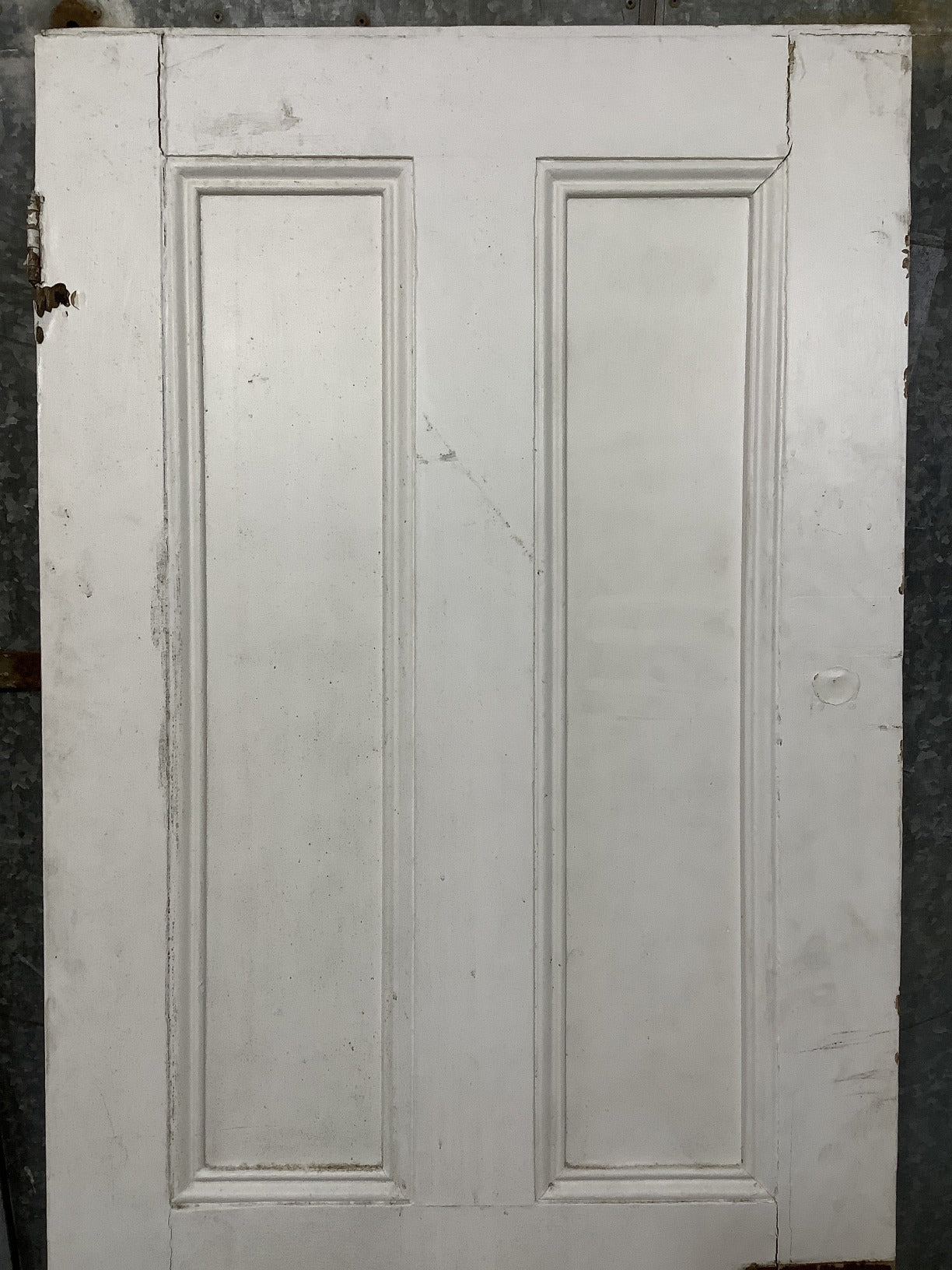 30"X76 3/4" Victorian Internal Painted Pine Four Panel Door 2 over 2 Reclaimed