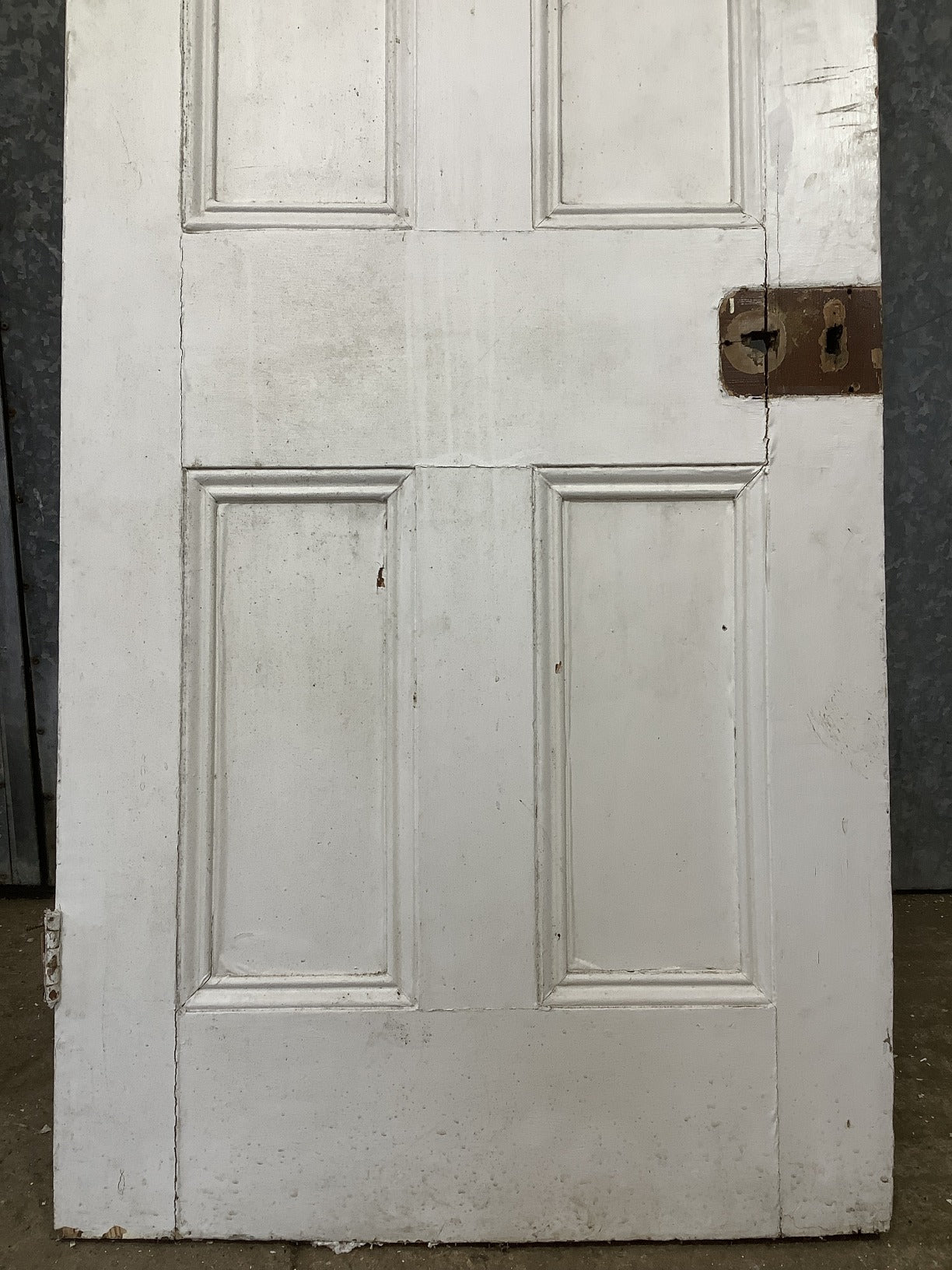 30"X76 3/4" Victorian Internal Painted Pine Four Panel Door 2 over 2 Reclaimed