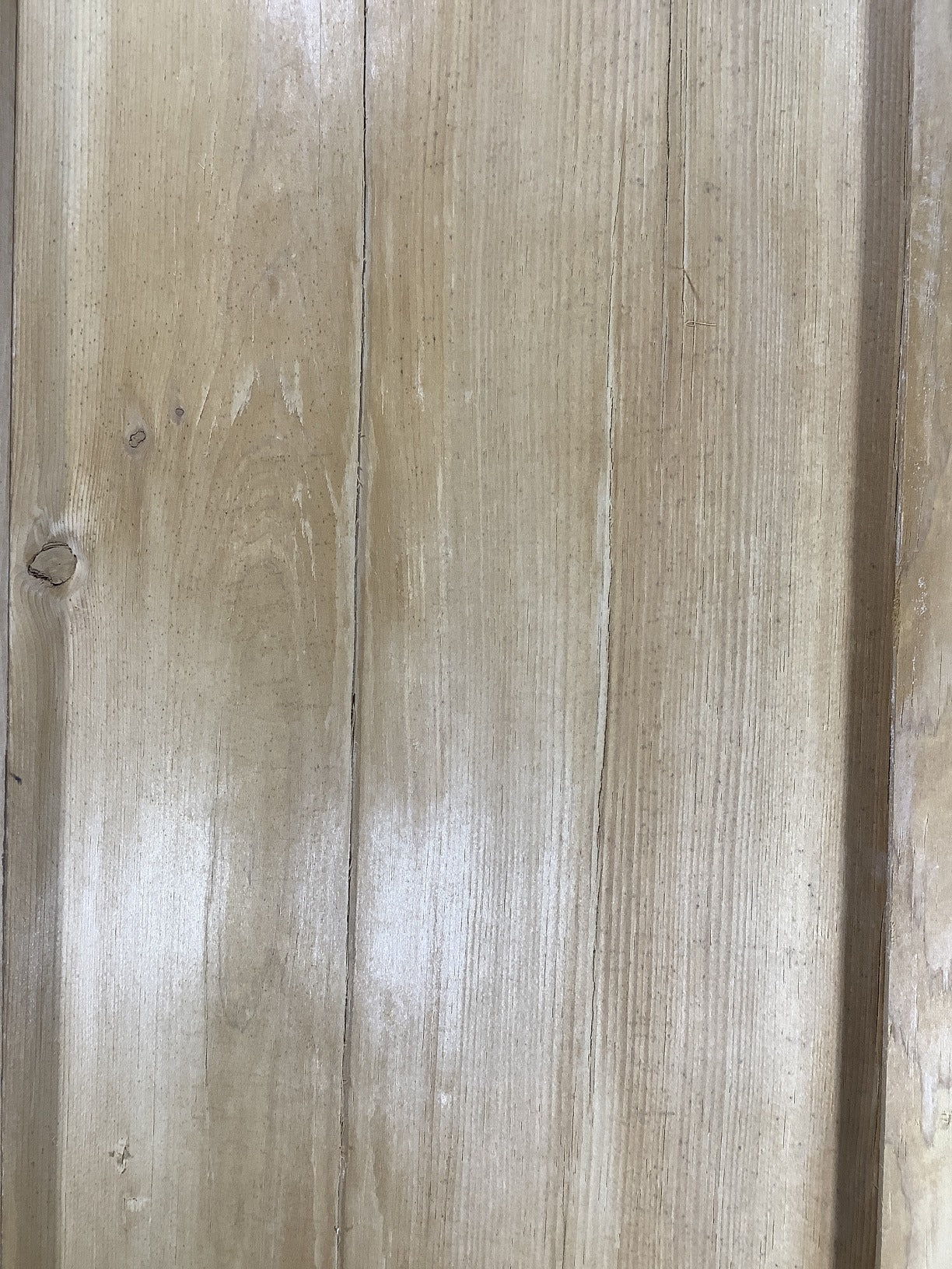 34 3/8"X84" Victorian Internal Stripped Pine Four Panel Door 2over2 Reclaimed