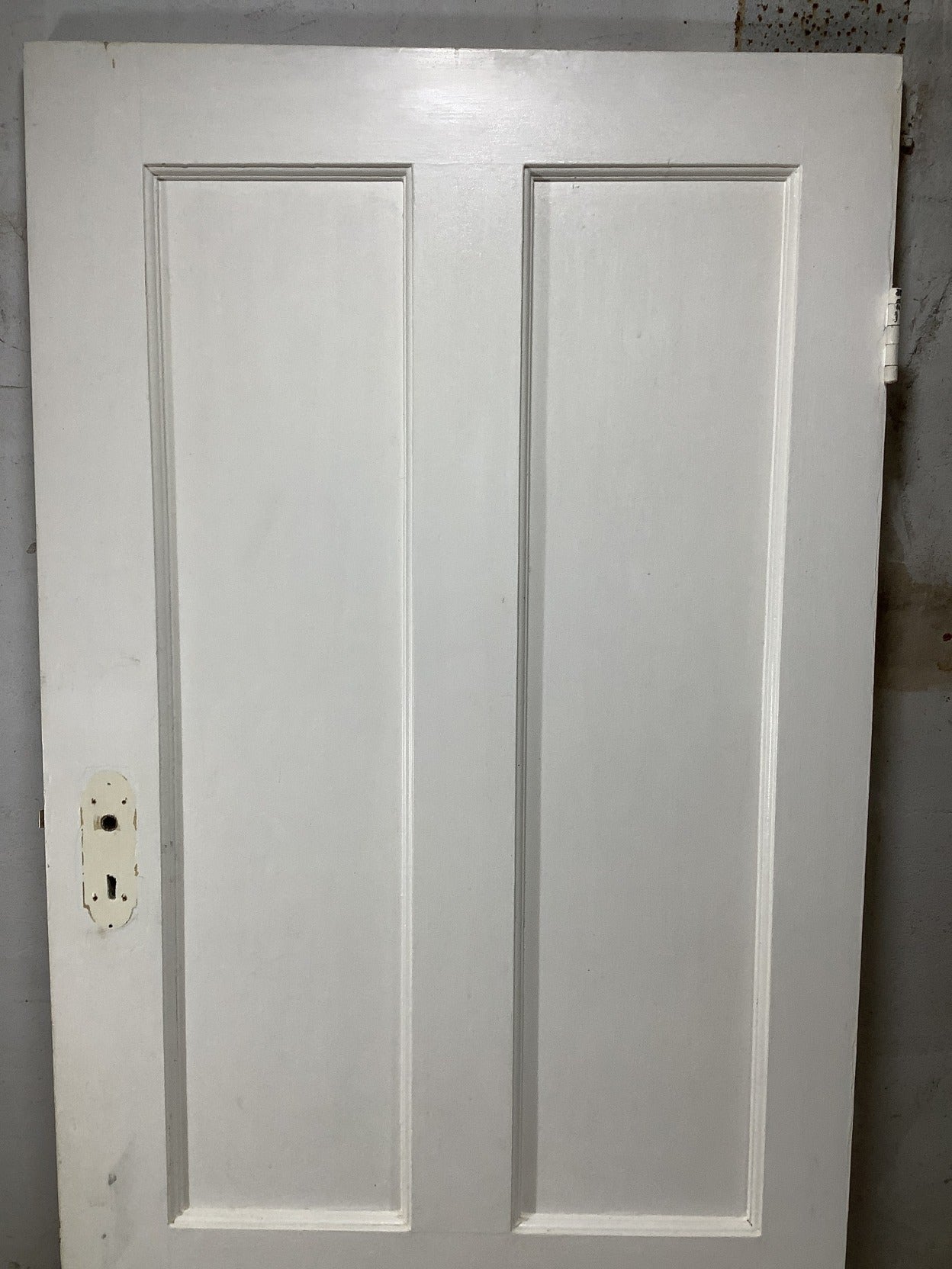 29 1/8"X76 3/4" 1930s Internal Painted Pitch Pine Four Panel Door 2over2 Old