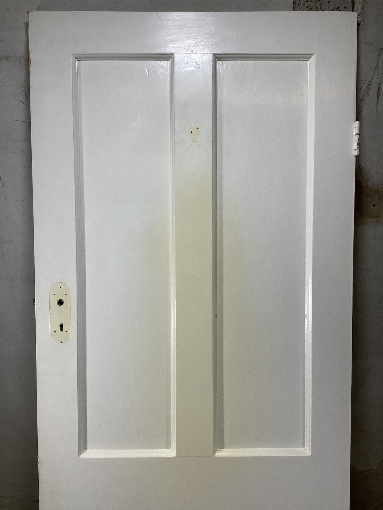 29 5/8"X77 1/8" 1930s Internal Painted Pitch Pine Four Panel Door 2over2 Old