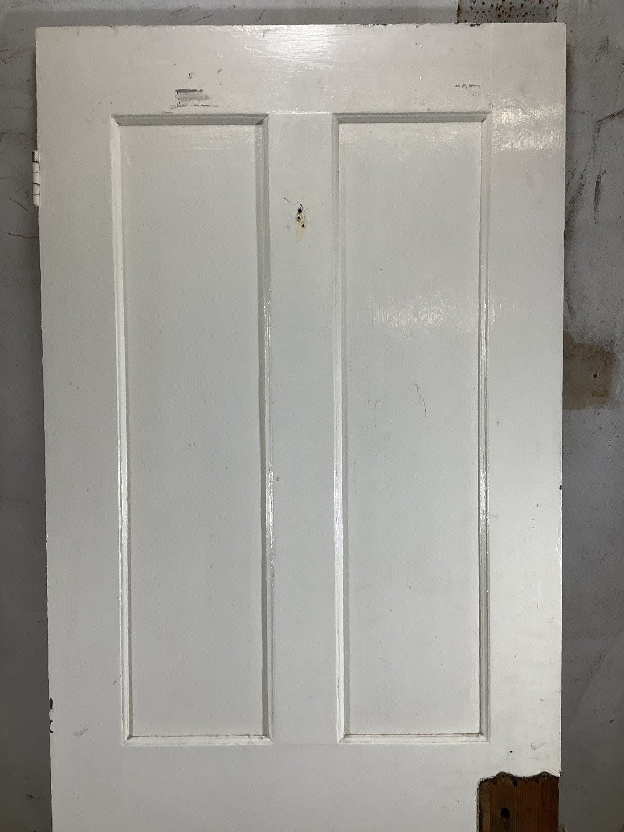 29 3/4"X77 1/4" 1930s Internal Painted Pine Four Panel Door 2over2 Reclamation