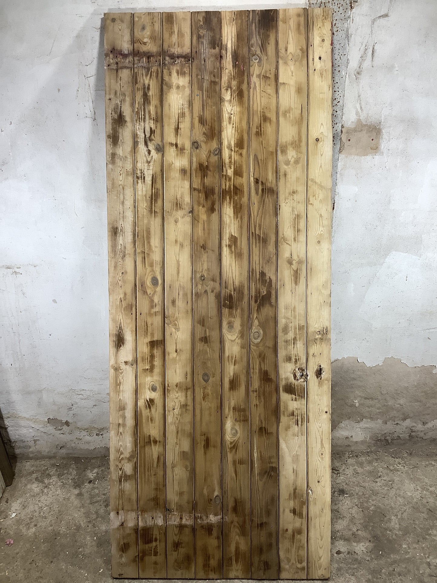 7th Pic Old Internal Stripped  Pine Reclaimed Door