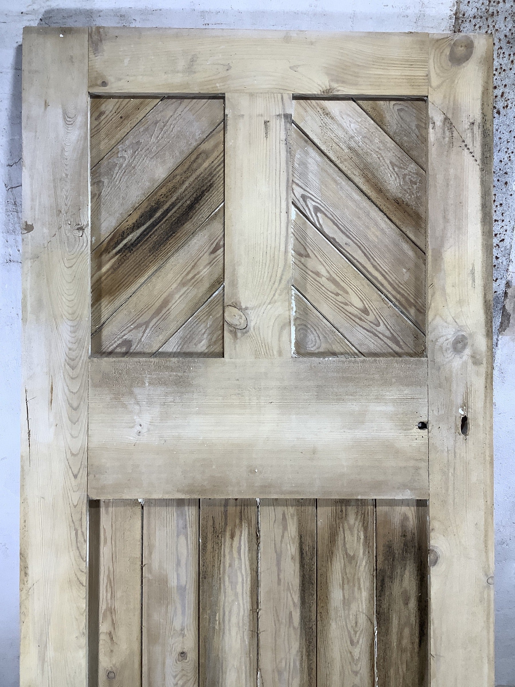 2nd Pic Old Stripped  Pine Reclaimed Door
