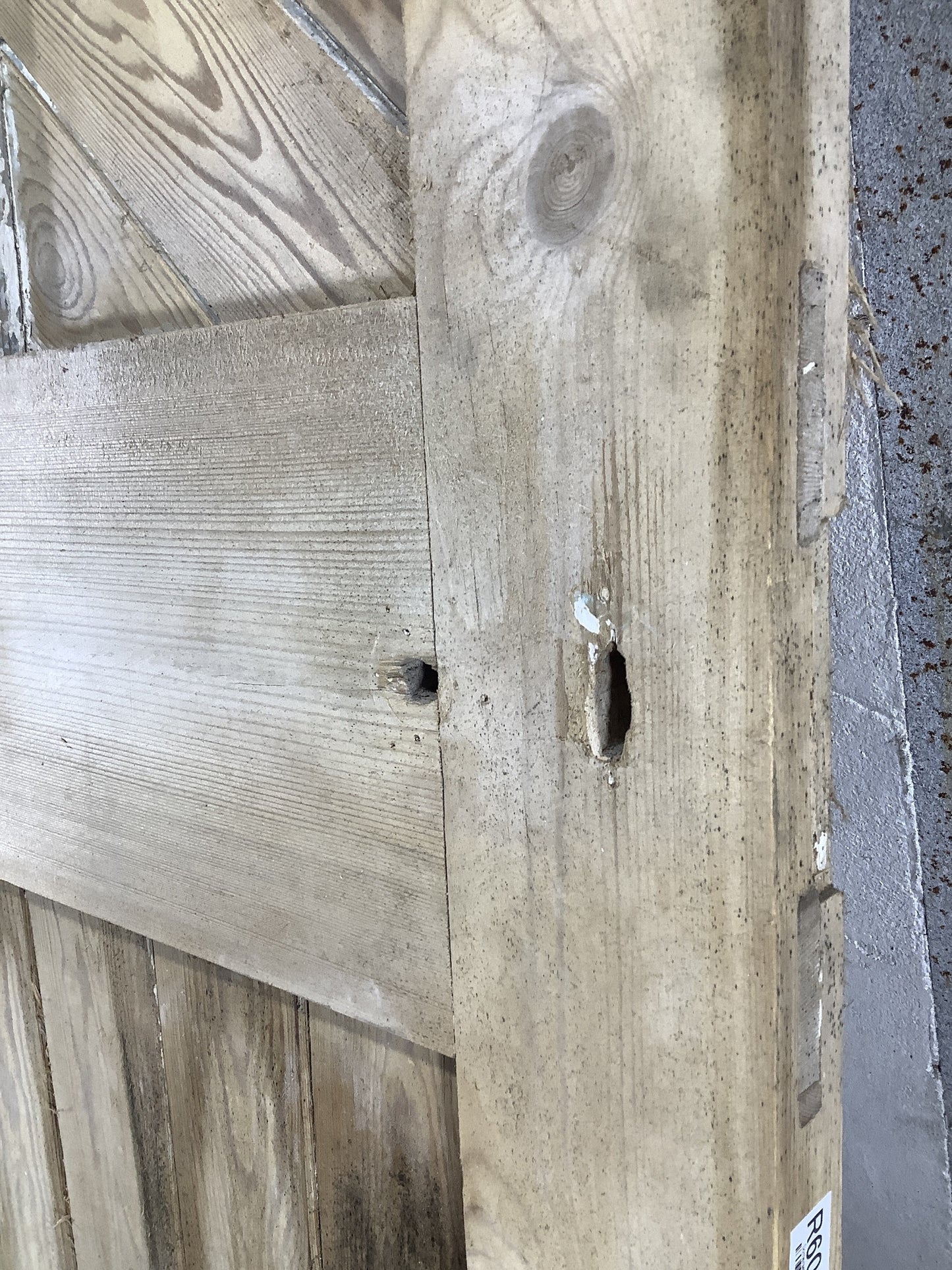 5th Pic Old Stripped  Pine Reclaimed Door