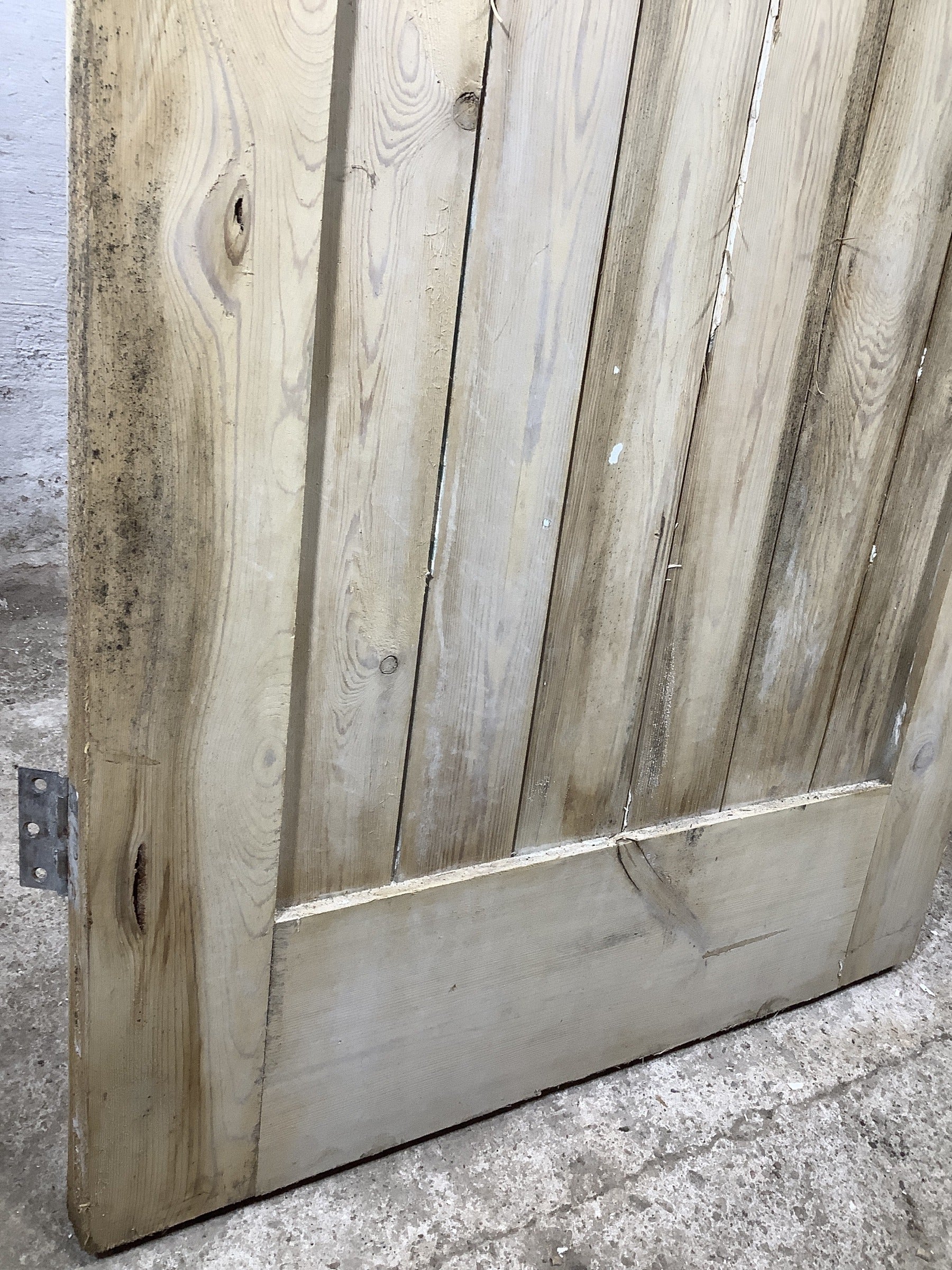 6th Pic Old Stripped  Pine Reclaimed Door