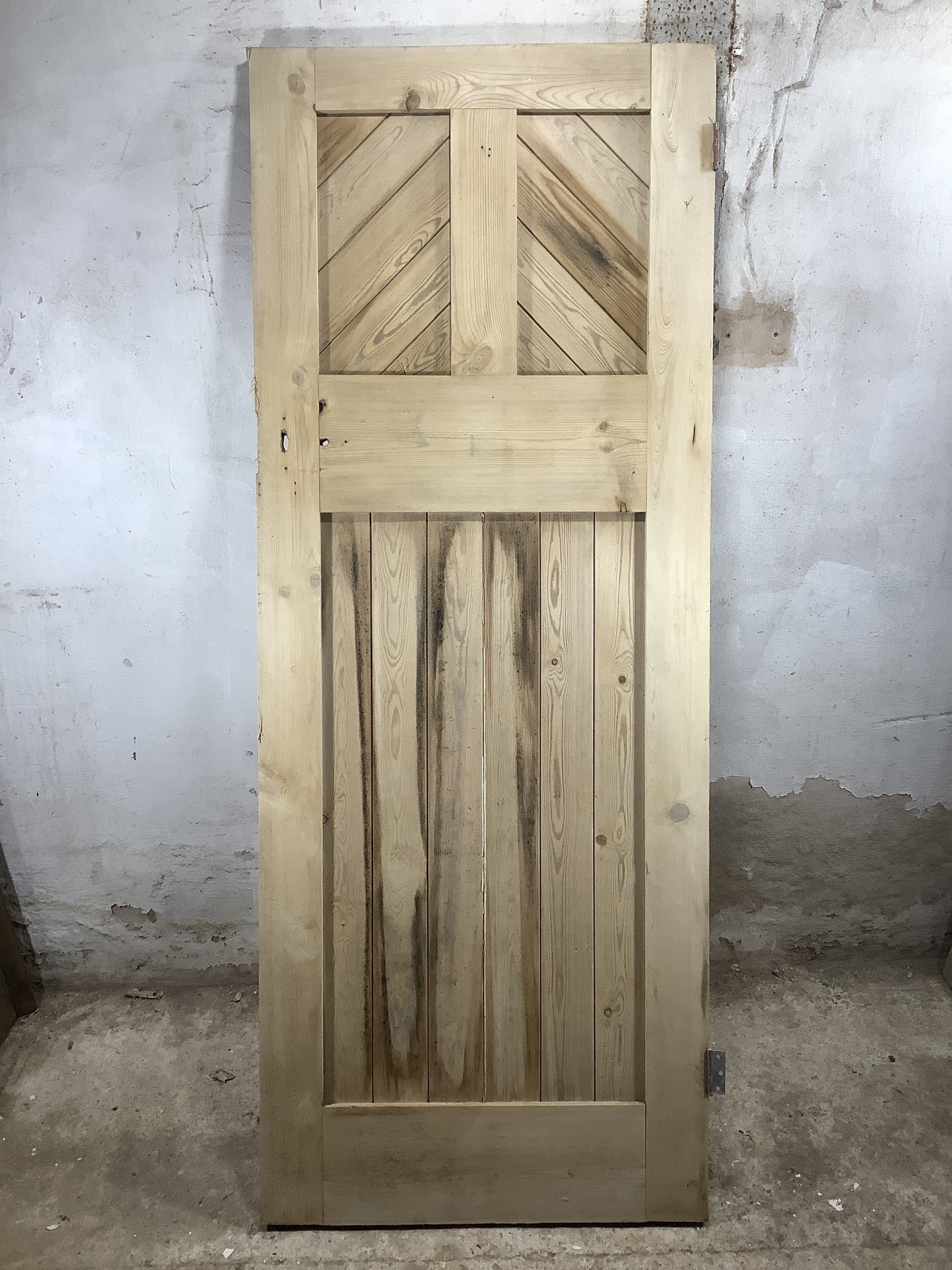 7th Pic Old Stripped  Pine Reclaimed Door