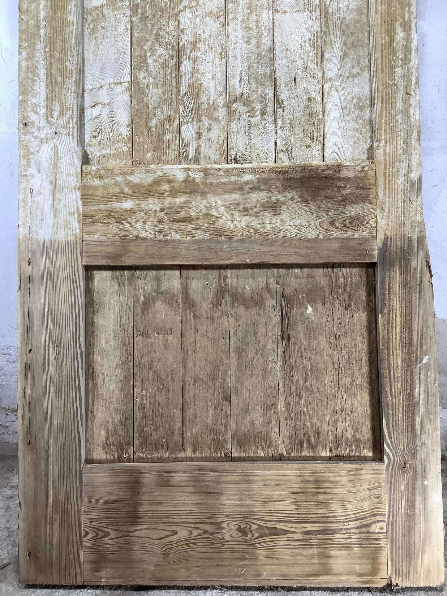 10th Pic Old Stripped  Pitch Pine Reclaimed Door